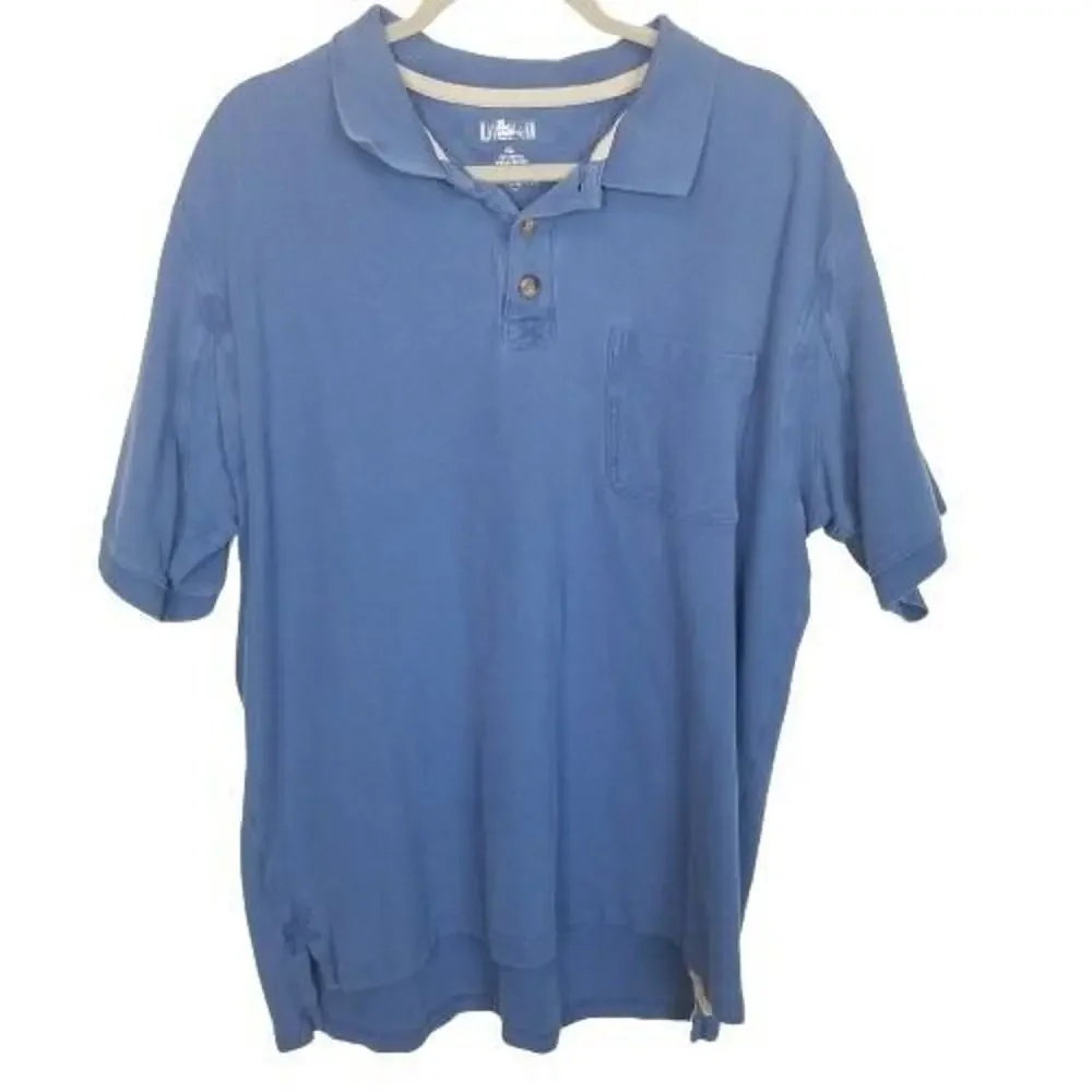 Duluth Trading Co Mens Polo Shirt Size XL Gorpcore Business Casual Cotton Blue